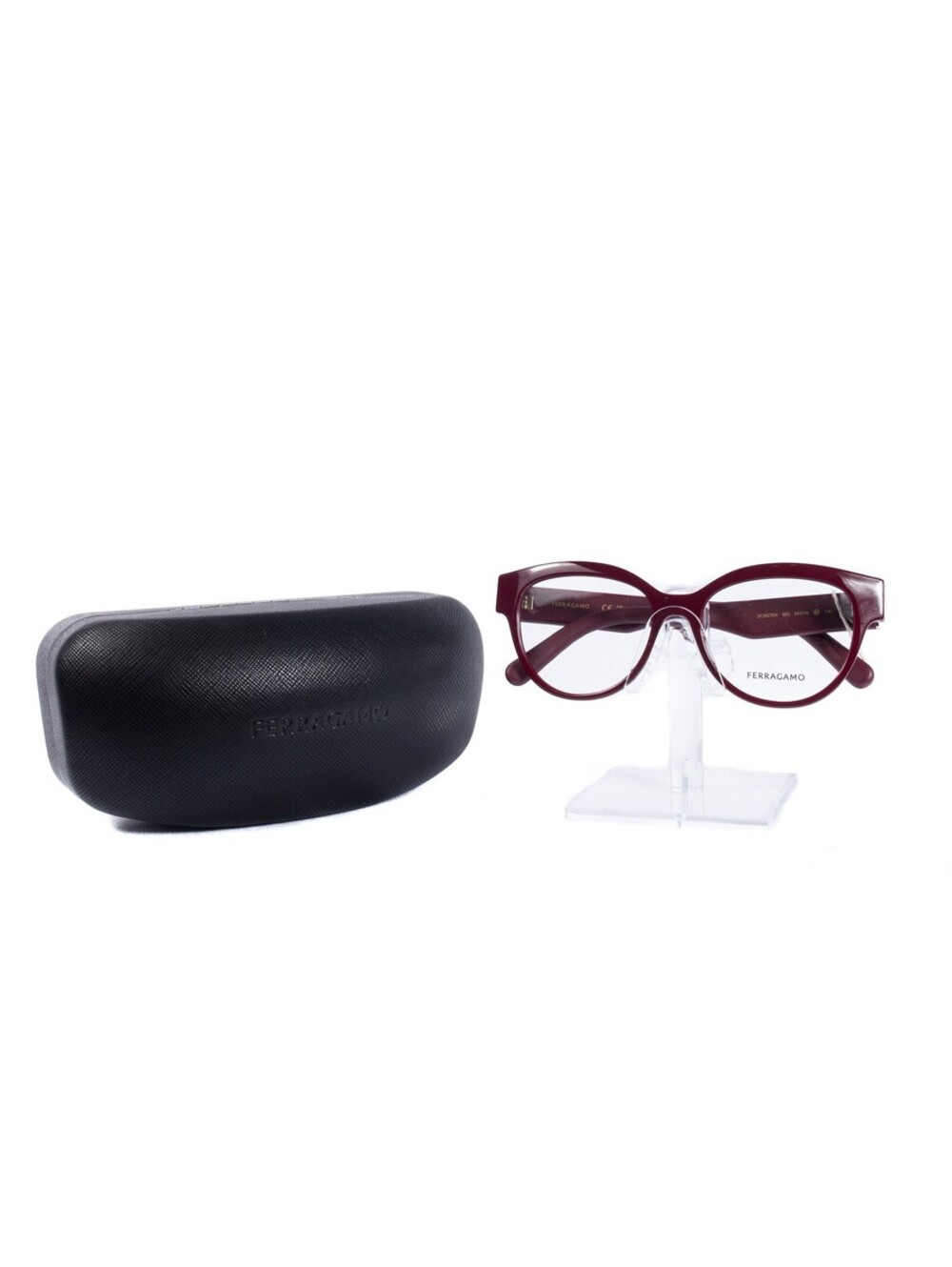 Salvatore Ferragamo Ferragamo Burgundy Cat Eye Blue Light Blockers Burgundy
